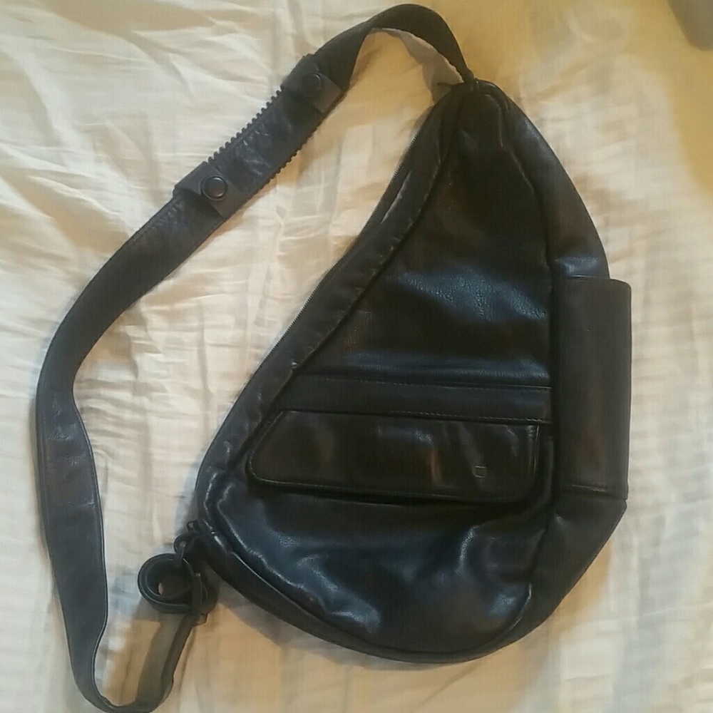 Leather one strap satchel
